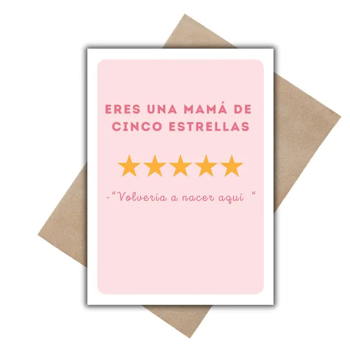 MAMA CINCO ESTRELLAS - CARD IN SPANISH