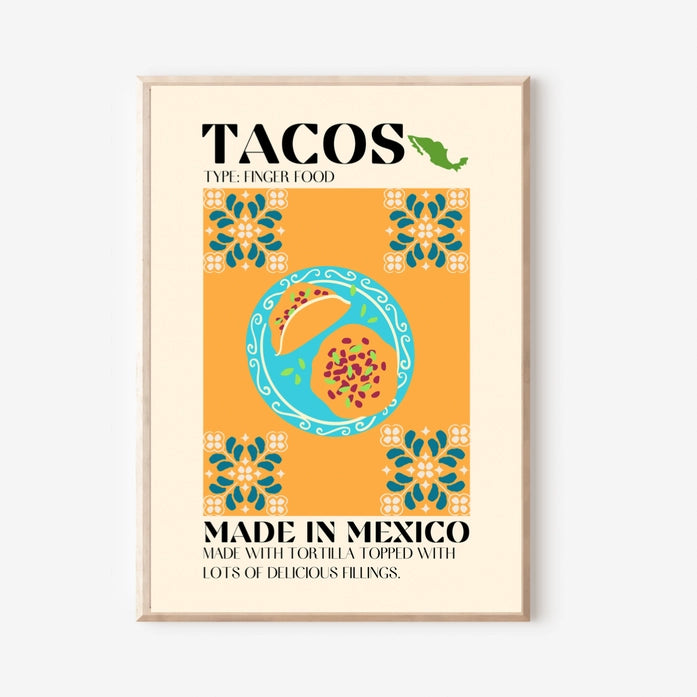 TACOS ART PRINT