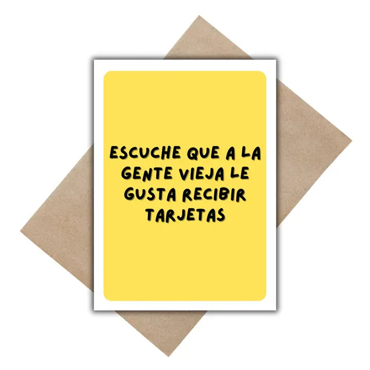 GENTE VIEJA – Funny Spanish Greeting Card for Aging with Humor