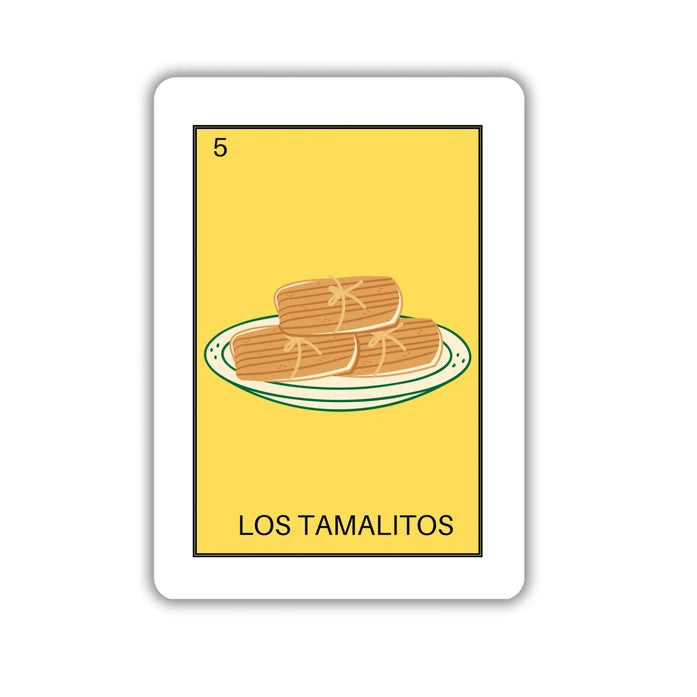 Lotería Sticker – LOS TAMALITOS | Fun Mexican Food Vinyl Sticker