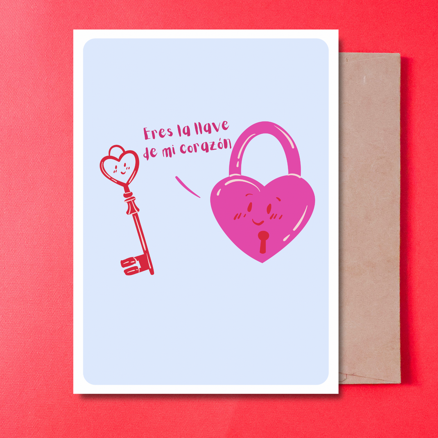 LLAVE DE MI CORAZON - CARD IN SPANISH