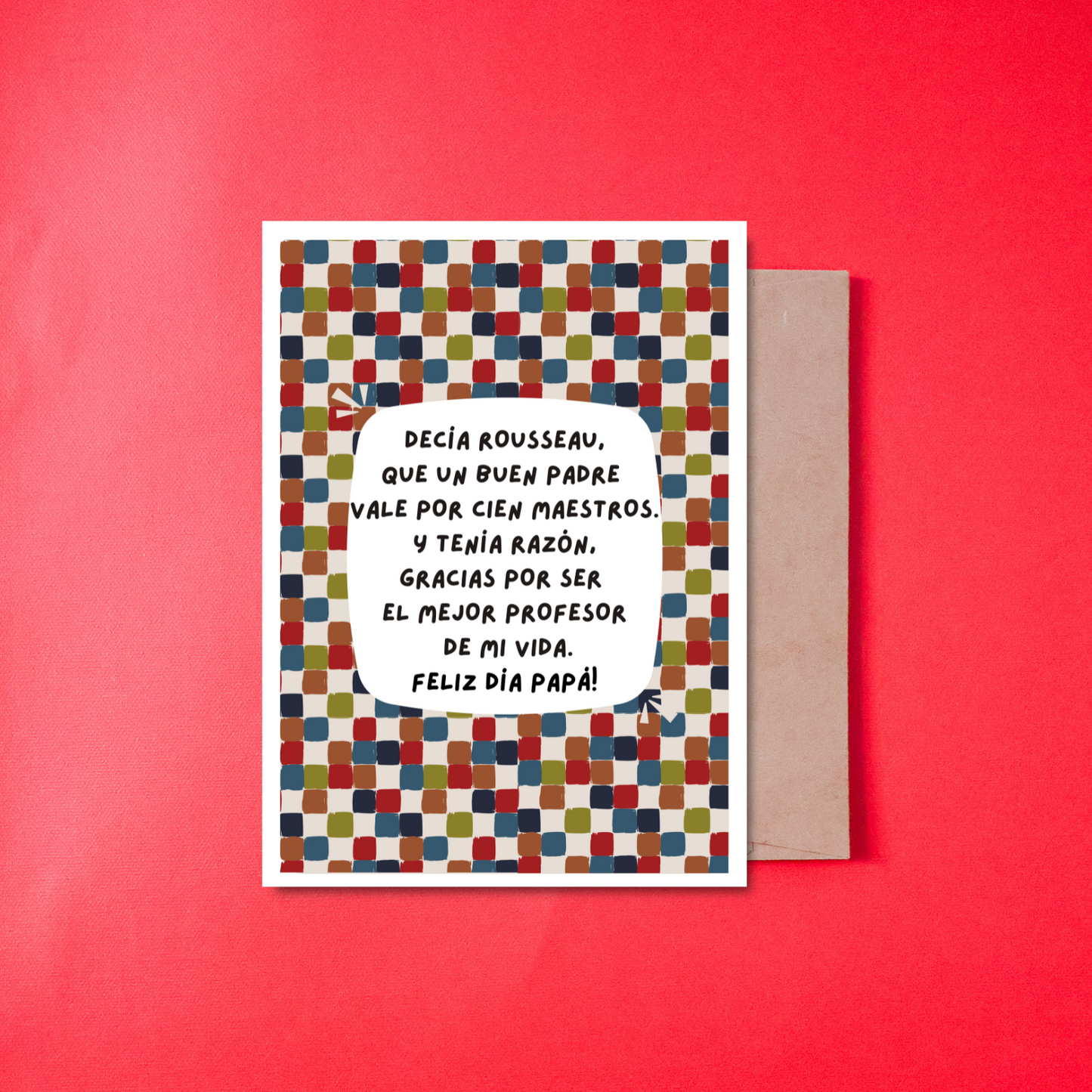 UN BUEN PADRE VALE POR CIEN MAESTROS - CARD IN SPANISH