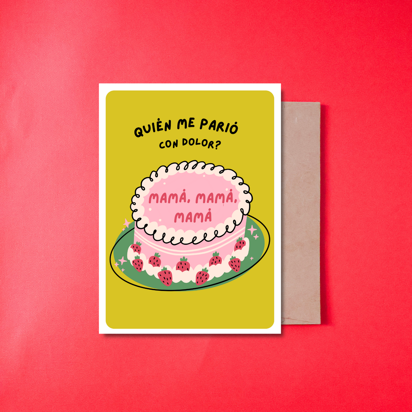 QUIEN ME PARIO CON DOLOR? MAMA - CARD IN SPANISH