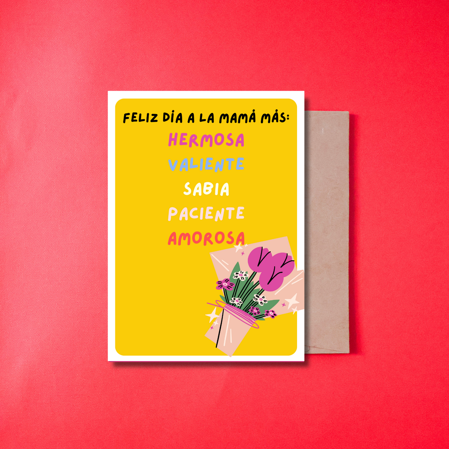 LISTA DE COMPLEMENTOS PARA MAMA - CARD IN SPANISH