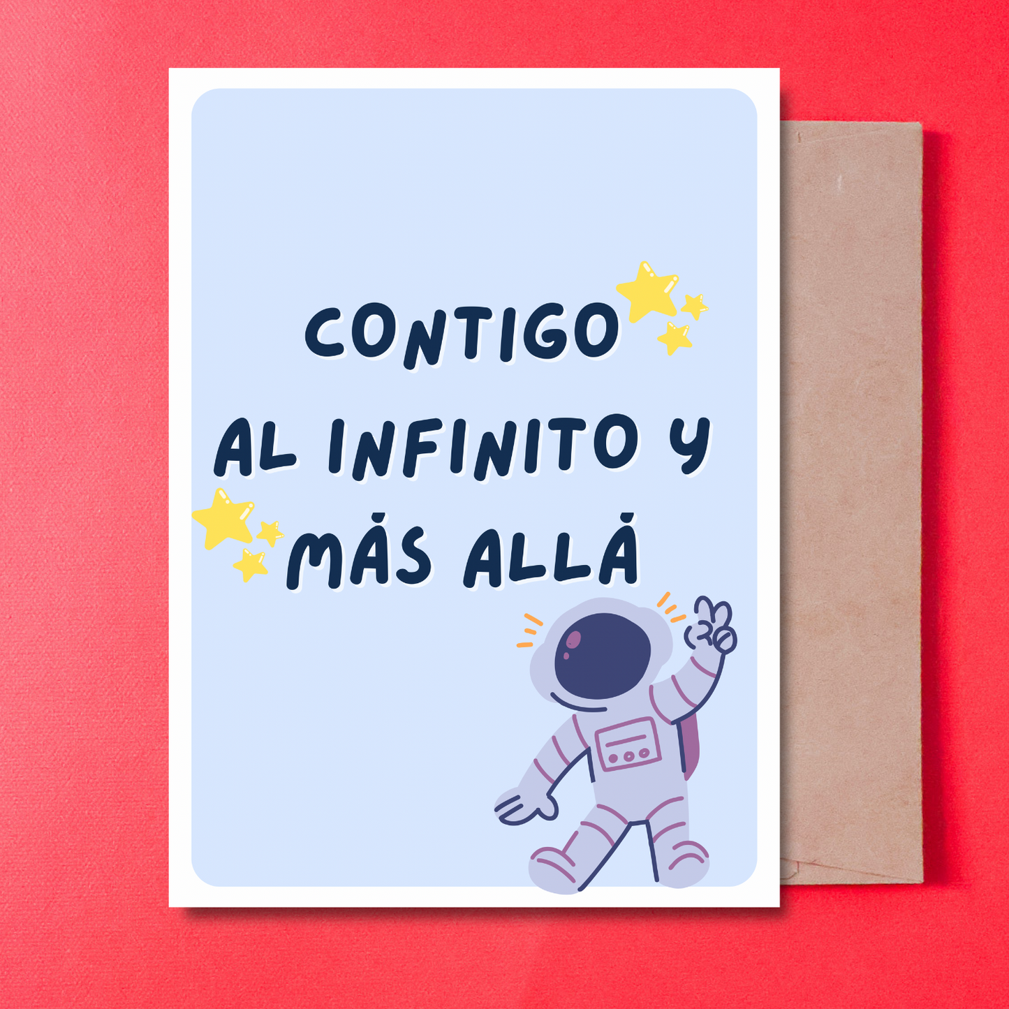 AL INFINITO Y MAS ALLA - CARD IN SPANISH