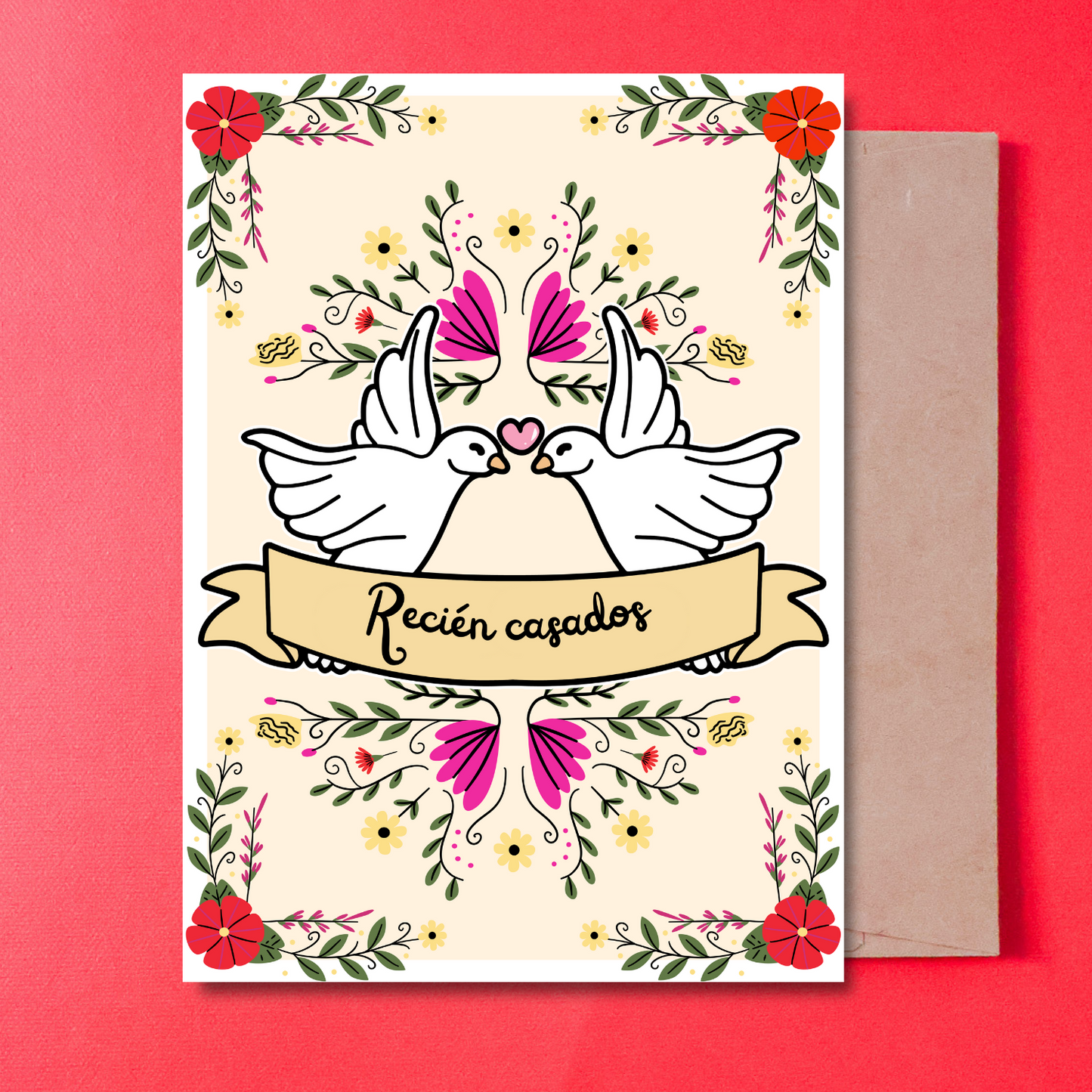 RECIEN CASADOS (NEWLYWEDS) - CARD IN SPANISH