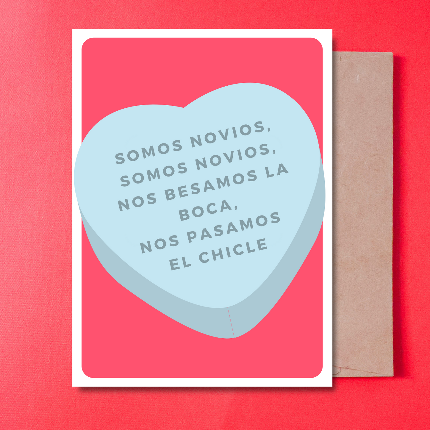 SOMOS NOVIOS CANCION - CARD IN SPANISH