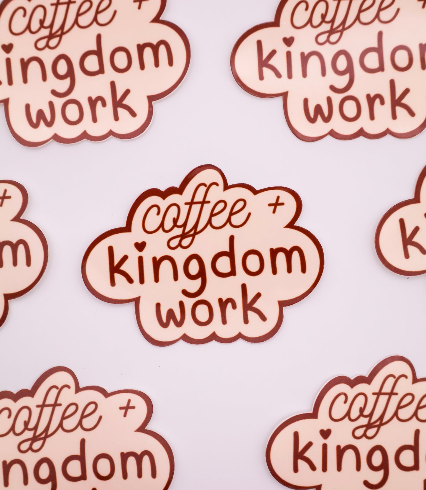 COFFEE + KINGDOM WORK – Motivational Vinyl Sticker for Coffee Lovers