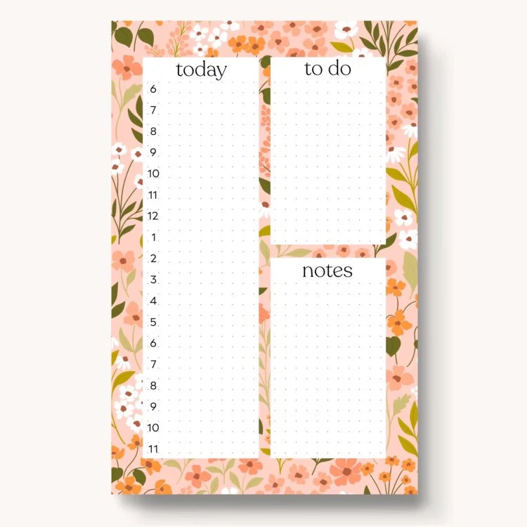 HOURLY DAILY PLANNER NOTEPAD (8.5"X5.5")