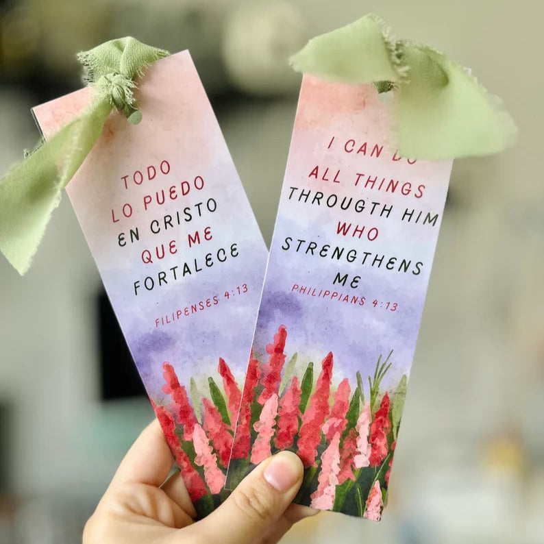 "I CAN DO ALL THINGS THROUGH CHRIST" BIBLE BOOKMARK