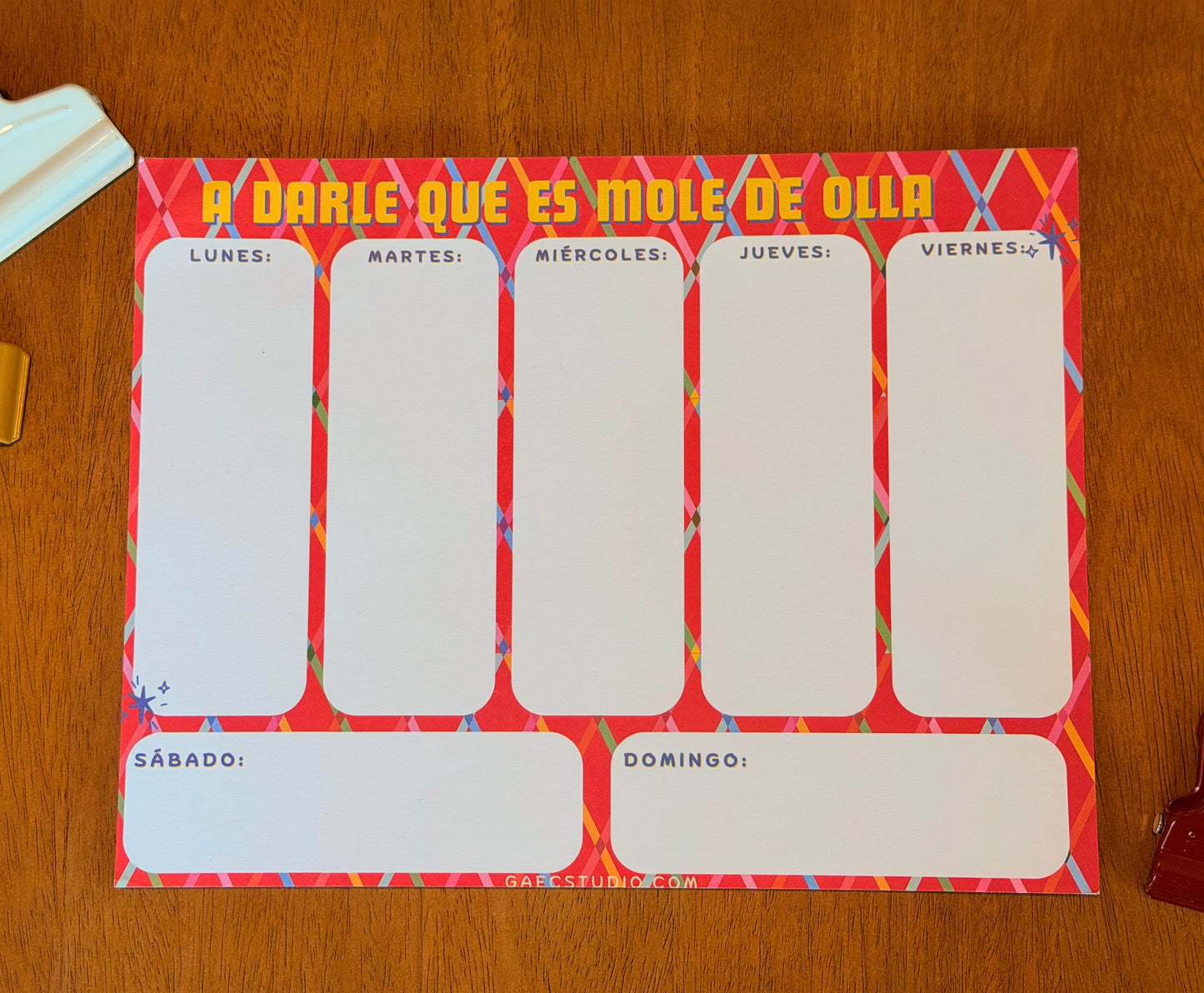 WEEKLY - NOTE PAD