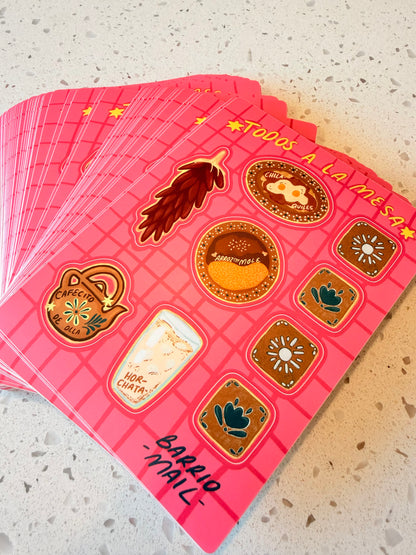 Sticker sheet - Todos à la mesa