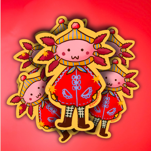 CUTE AXOLOTL- STICKER