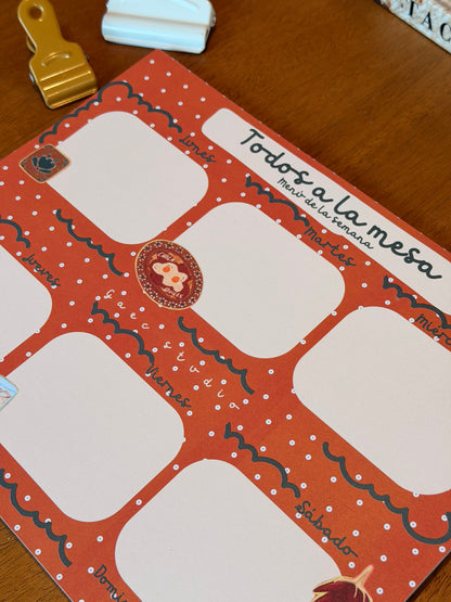MENU DE LA SEMANA - NOTE PAD