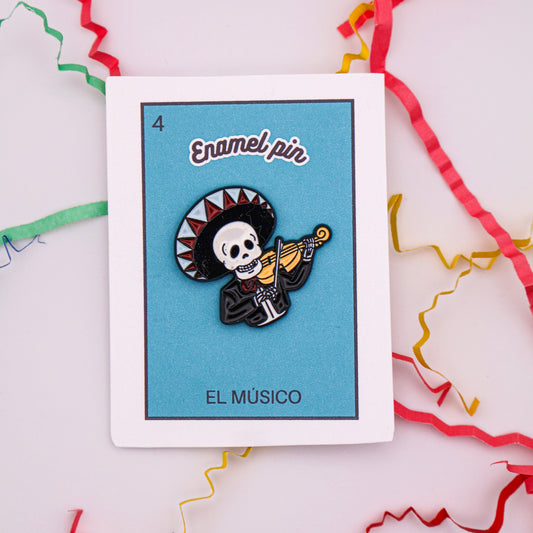 EL MUSICO LOTERIA ENAMEL PIN