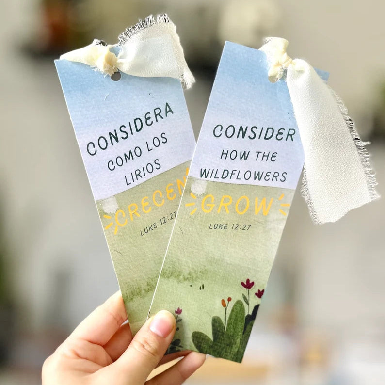 "CONSIDER THE WILDFLOWERS" BIBLE BOOKMARK