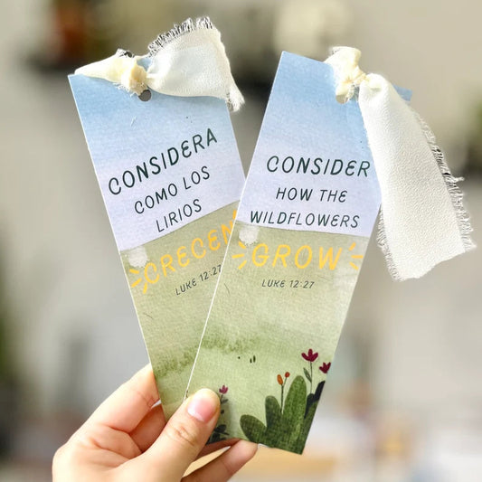 "CONSIDER THE WILDFLOWERS" BIBLE BOOKMARK